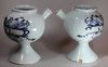 R685 Pair of English early 18th century delft wet drug jars