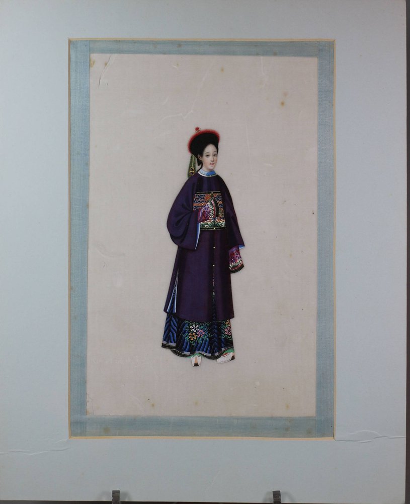 U268 Mounted gouache painting on pith paper, Qing (circa 1820)