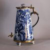 W310 Japanese Arita coffee pot and cover with later gilt metal mounts