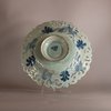 W818 A SAVONA PIERCED FOOTED DISH 17th 18th century, painted with a landscape,