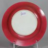 X716 Fine Chinese eggshell famille rose ruby-backed dish