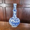 AA39 A Chinese blue and white porcelain garlic‑neck bottle vase, dating to the late Ming dynasty,