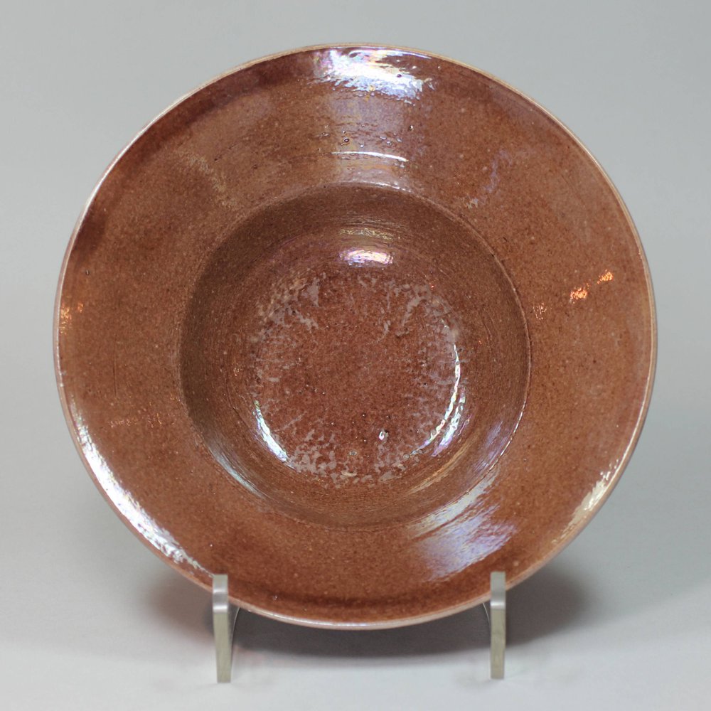 A2716 Brown-glazed bowl, c.1700, of conicol form