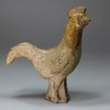 A890 Tang straw-glazed pottery figure of a cockerel, (680 -960)