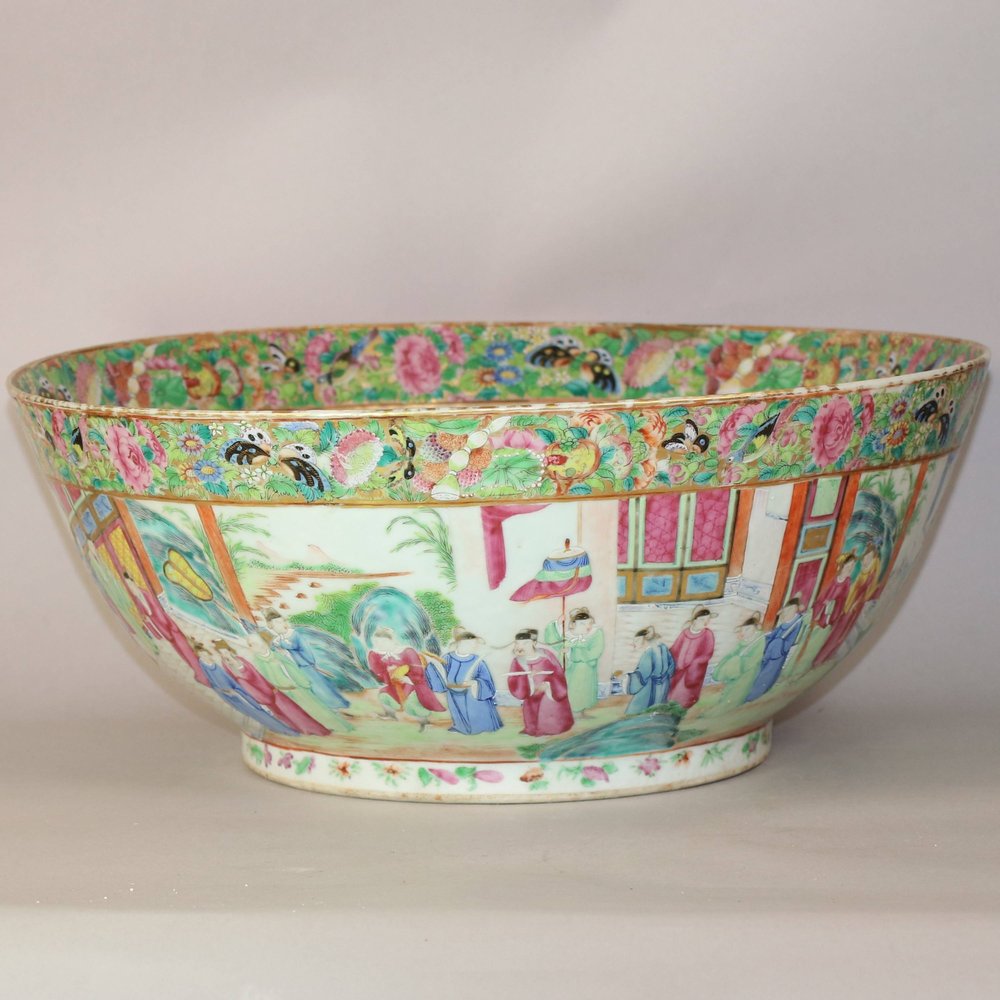 AA12 Massive Canton famille rose bowl Daoguang(1821-1850)