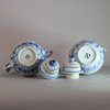 AA16 A pair of blue and white double-walled reticulated ewers and covers of slender form, Kangxi(1662-1722)