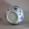 AA21 A large Chinese Transitional blue and white jar and cover, mid 17th century,