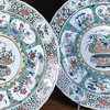 AA35 Pair of large famille verte ‘flower baskets’ dishes