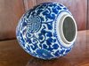 AA39A Chinese blue and white jar Kangxi(1662-1722) painted in a bright cobalt blue  with scrolling lotus and the shou symbol