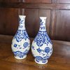 AA54 Pair of Kangxi(1662-1722) Kangdxi blue and white pear shape blue and white vases