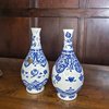 AA54 Pair of Kangxi(1662-1722) Kangdxi blue and white pear shape blue and white vases