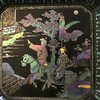 AA65 AA65 Chinese lac burgaute square dish with canted corners Kangxi(1662-1722)