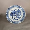 AA69 Chinese blue and whtie charger Kangxi)1662-172) painted in a good underglaze blue