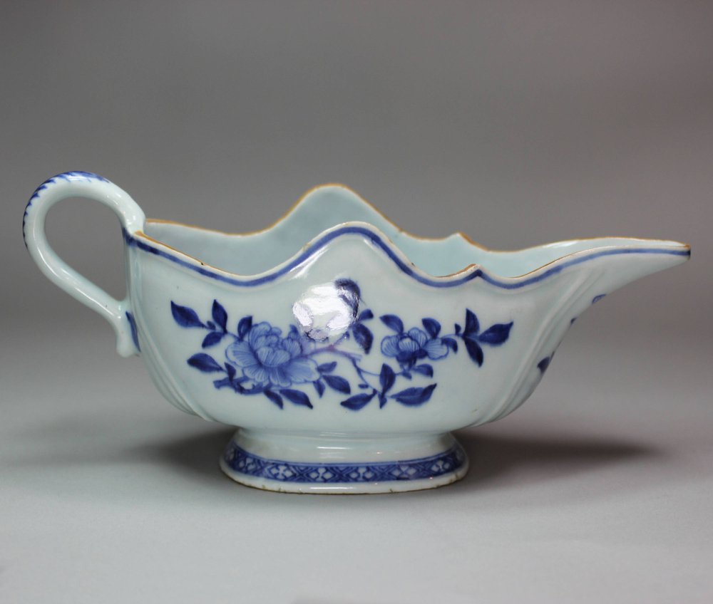 BD2 Nankin blue and white sauceboat, Qianlong (1736-95)