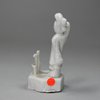 E712 Miniature Chinese blanc-de-chine figure of a noblewomen