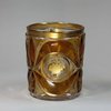 E948 Bohemian amber glass beaker, c. 1880