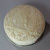 F310 18th century ivory circular box and cover, possibly French