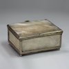 F531a Mother of pearl box, 19th century, engraved with flowers