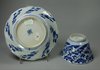 F949 Blue and white teabowl and saucer, Kangxi (1662-1722)