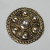 G41 Scandinavian circular silver gilt brooch, 19th century