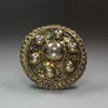 G41 Scandinavian circular silver gilt brooch, 19th century