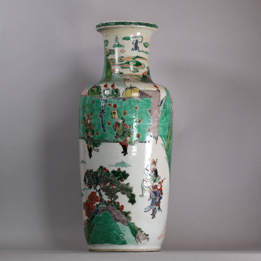 GG11 Fine Chinese famiile verte rouleau vase Kangxi(1662-1722)