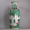 GG11 Fine Chinese famiile verte rouleau vase Kangxi(1662-1722)