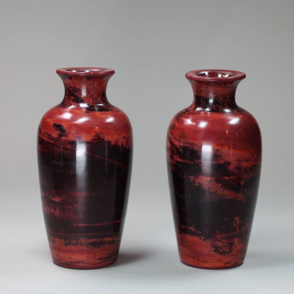 H722 Pair of German glass vases, circa 1820