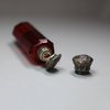 H932 Ruby tinted double ended scent bottle, 19th century