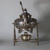 W766 A Fine Chinese Export Silver Tea Kettle and Burner and Stand