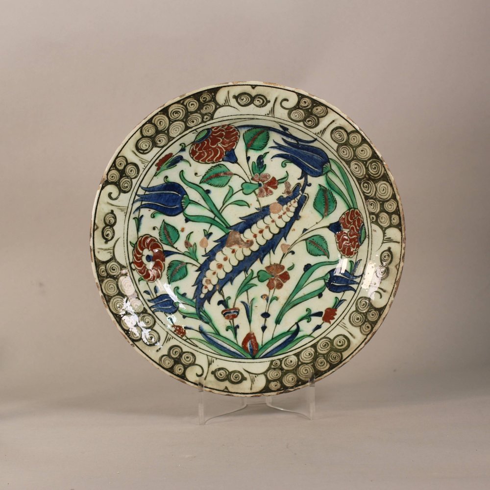 W972 Iznik plate, Ottoman Turkey, 17th century