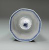 J317 Blue and white octagonal stem-cup, Kangxi (1662-1722)