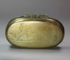 J476 Brass oval tobacco box, circa 1760