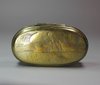 J476 Brass oval tobacco box, circa 1760