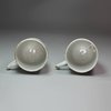 J550 Pair of Chinese export famille rose coffee/chocolate cups