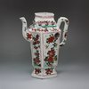 JB55 Famille verte hexagonal ewer, Kangxi (1662-1722)