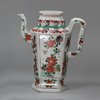 JB55 Famille verte hexagonal ewer, Kangxi (1662-1722)