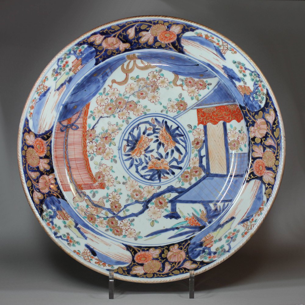 JB57 Japanese Arita imari charger, 1690-1730