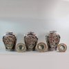 JB69 Extremely rare Japanese Imari garniture, circa 1700