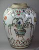 JM6 Large famille verte ovoid jar, Kangxi (1662-1722)