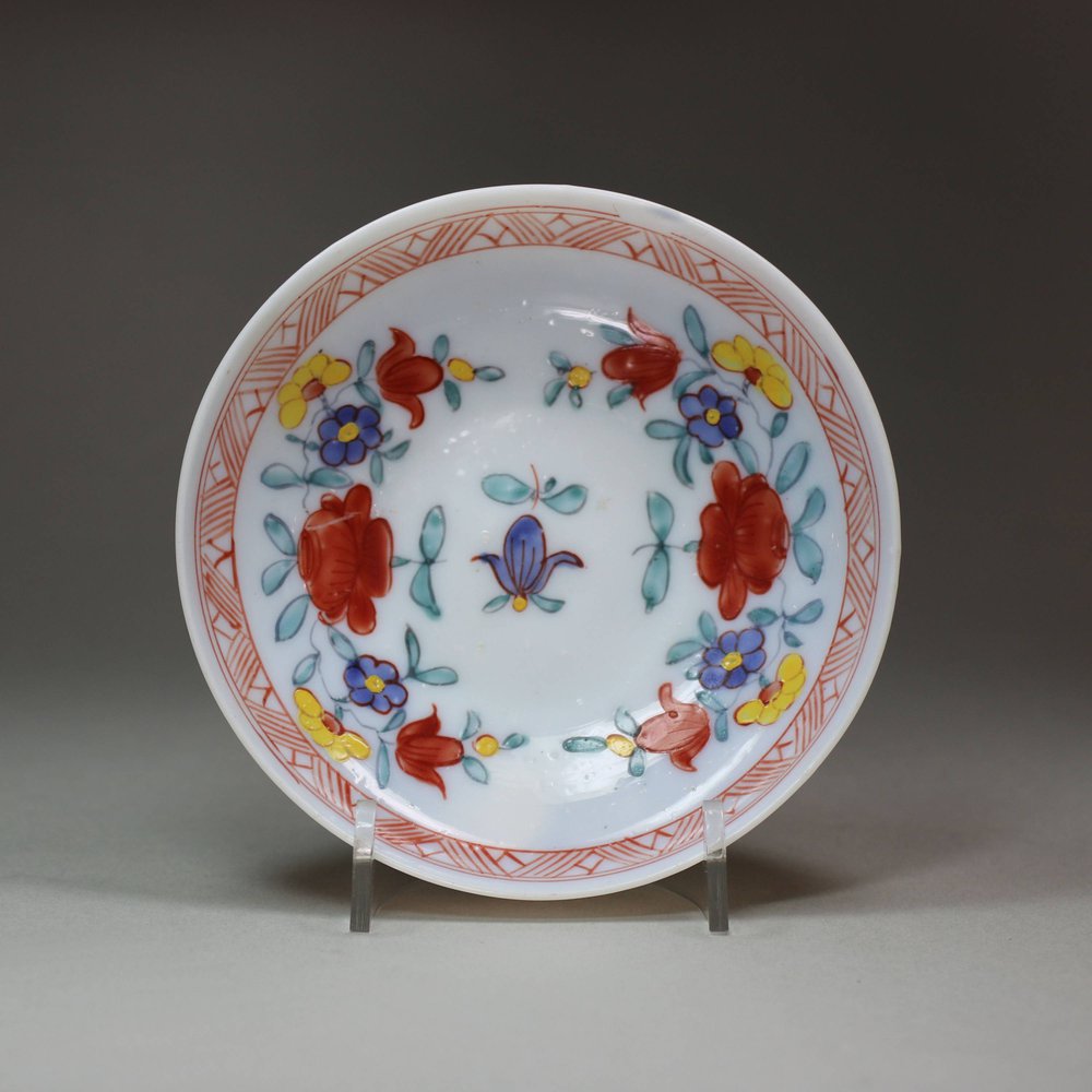 K716 German milk glass saucer, 18th century