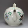 K722 English saltglaze Staffordshire teapot and cover, circa 1770