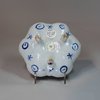 K745 Dutch delft blue and white hexagonal stand, c. 1750