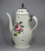 L270 English Leeds Creamware coffee pot with metal mounts, c.1760