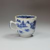 L344B Blue and white coffee cup, 18th century, with lobed rim