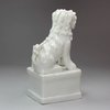 L426 Blanc-de-chine dog of Fo joss stick holder on a square  base