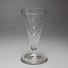 L746 English wine glass with wrythen bowl, c.1760