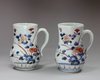 L852 Rare pair of Japanese imari mugs, circa 1700