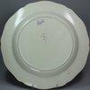 L983 English creamware plate, circa 1770, with scalloped rim