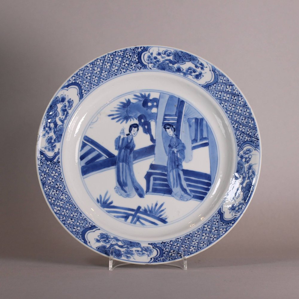 MW196 Blue and white plate, Kangxi (1664-1722)